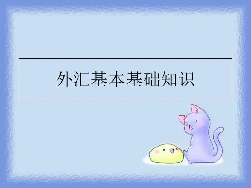 最新外汇基本基础知识PPT课件