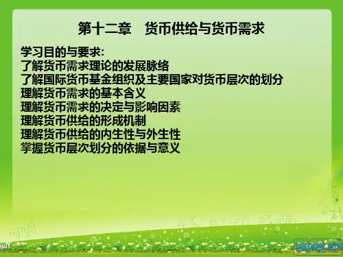 自考金融理论与实务第12-14章