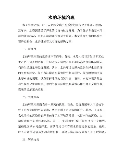 水的环境治理