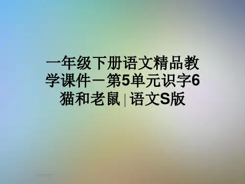 一年级下册语文精品教学课件-第5单元识字6猫和老鼠∣语文S版