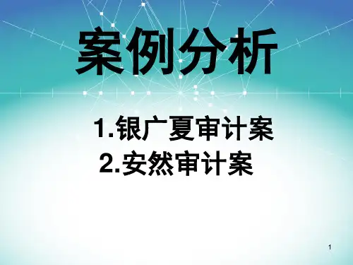 审计案例分析PPT演示文稿