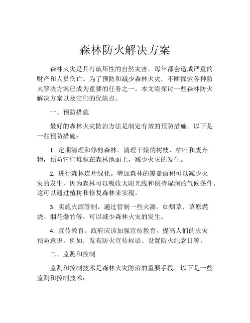 森林防火解决方案