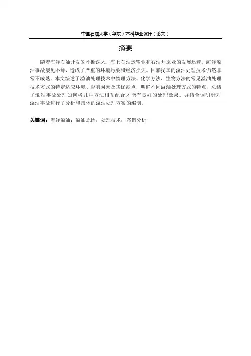 海洋溢油处理技术.