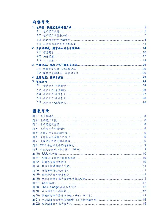 2018年电子烟行业深度分析报告