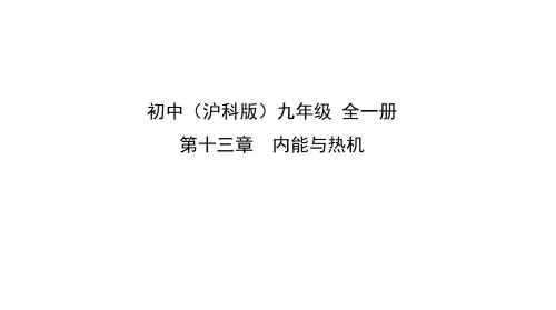 沪科版物理九年级全一册 第十三章第二节科学探究-物质的比热容 课件