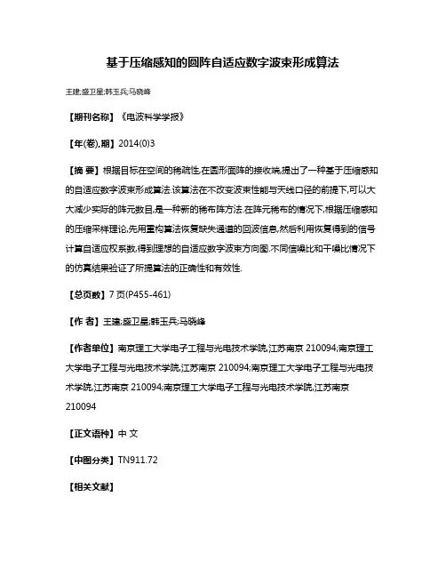 基于压缩感知的圆阵自适应数字波束形成算法