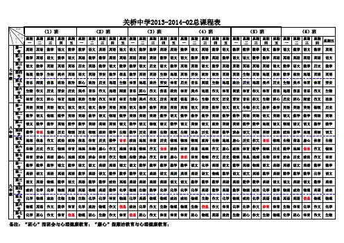 2013-2014-02总课程表完整版