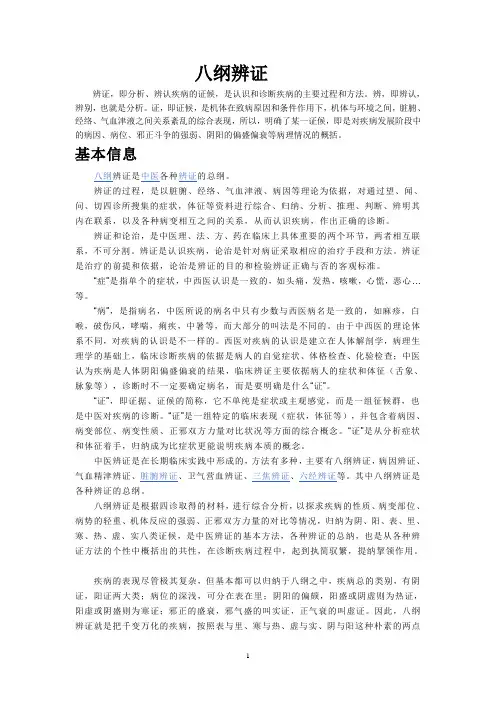 八纲辨证