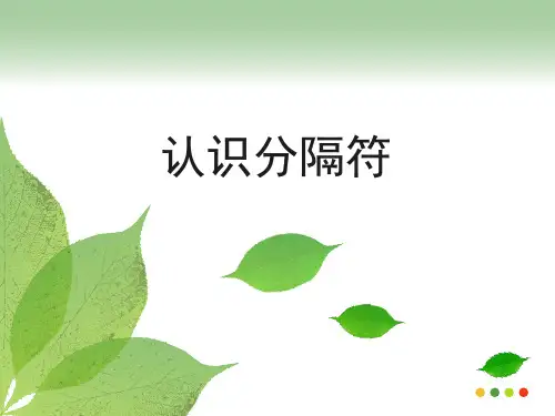 认识分隔符