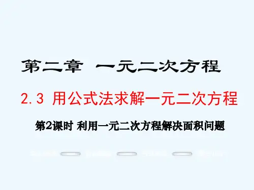 利用一元二次方程解决面积问题