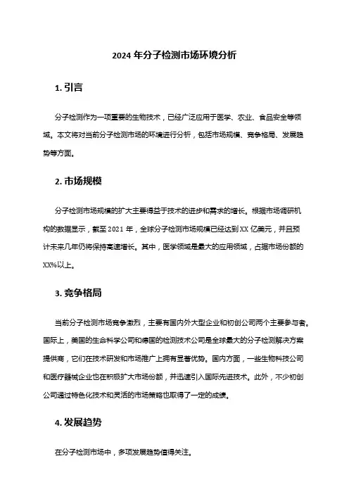 2024年分子检测市场环境分析