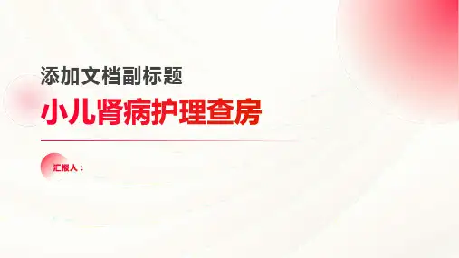 2024年小儿肾病护理查房PPT