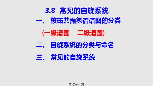 核磁共振氢谱自旋系统与解析PPT课件