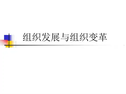 人力资源管理组织发展与组织变革最新PPT课件