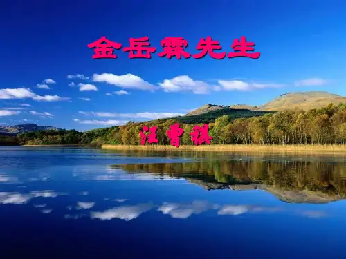 《金岳霖先生》课件 ppt