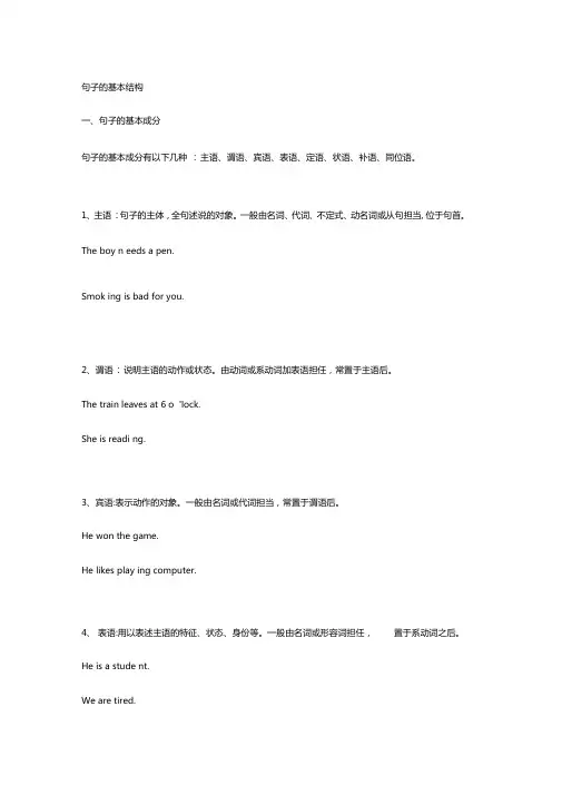 英语句子结构大全