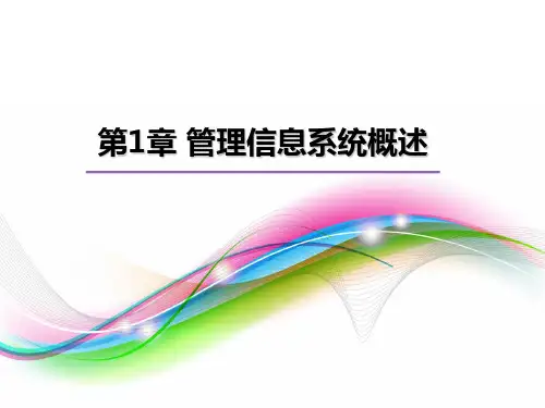 管理信息系统原理与应用 第1章-管理信息系统概述