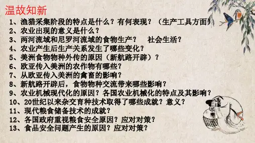 统编版高中历史《生产工具与劳作方式》课件PPT人教版2