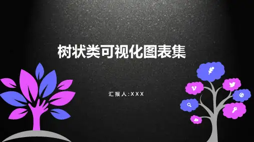 渐变彩色树状类可视化图标集专题资料PPT课件