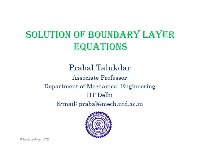 Boundary layer theory