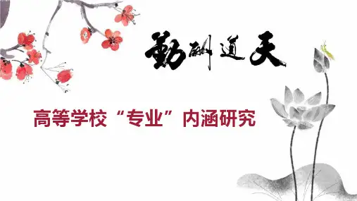 高等学校“专业”内涵研究