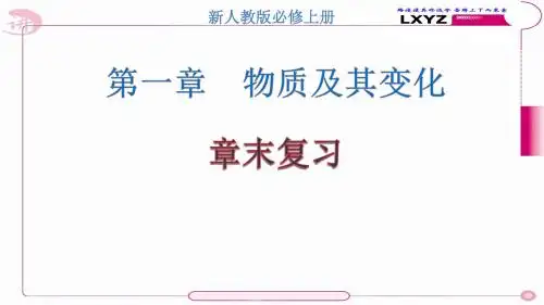 新人教版高中化学必修第一册第一章 复习课件(2)