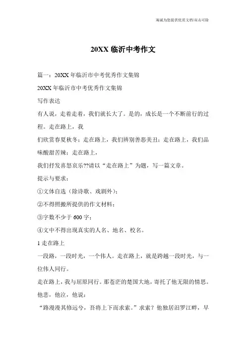 20XX临沂中考作文_1