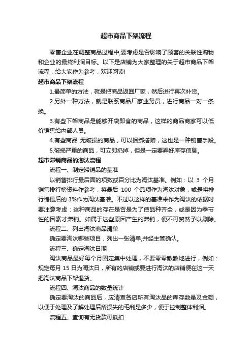 超市商品下架流程