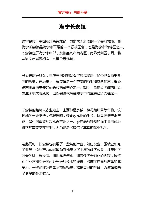 海宁长安镇