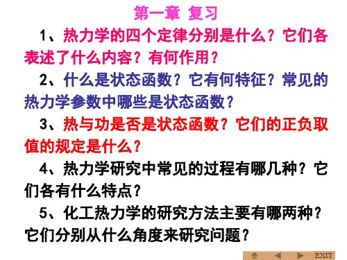 化工热力学各章总结[1]