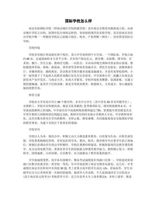 国际学校怎么样