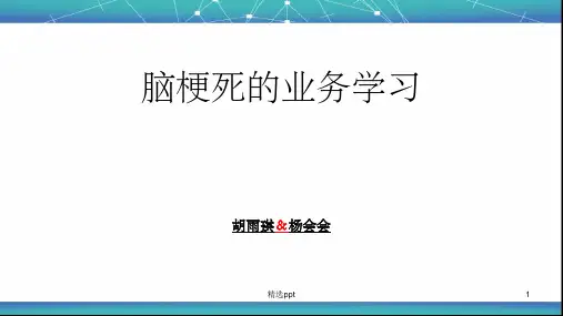 脑梗死的业务学习PPT课件