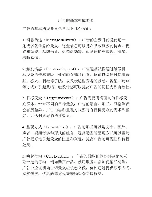 广告的基本构成要素
