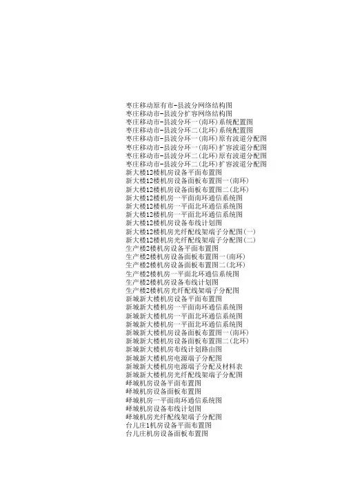 OTN扩容图纸图号