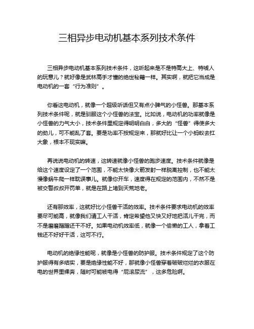 三相异步电动机基本系列技术条件