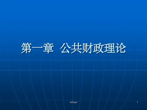 《公共财政理论》PPT课件