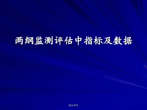 两纲监测评估中指标及数据