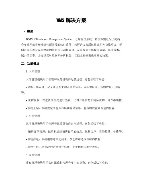 WMS解决方案