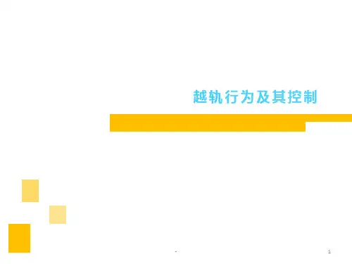 越轨行为及其控制PPT课件