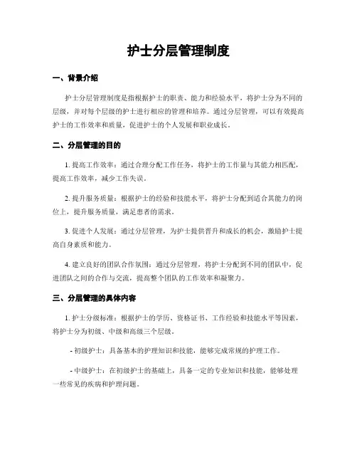 护士分层管理制度