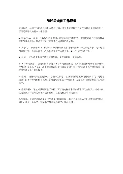 简述质谱仪工作原理