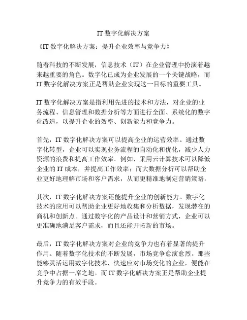 IT数字化解决方案