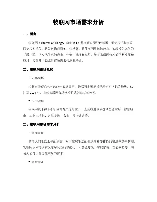 物联网市场需求分析