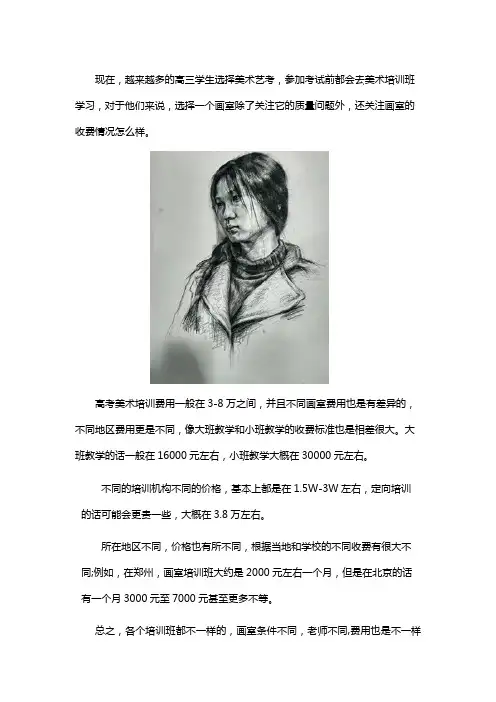 高考美术培训班画室怎么收费