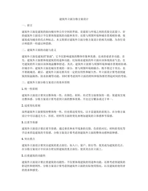 如何做建筑外立面分格方案设计