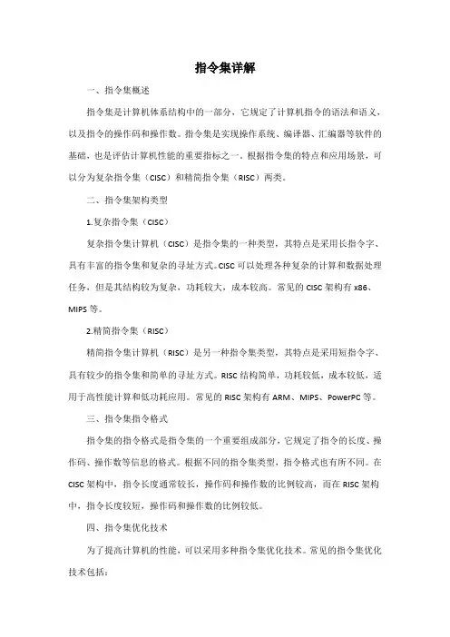 指令集详解