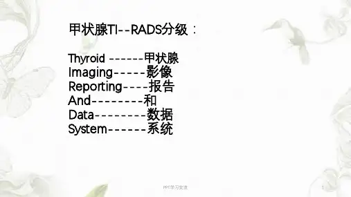 甲状腺TI--RADS分级PPT课件