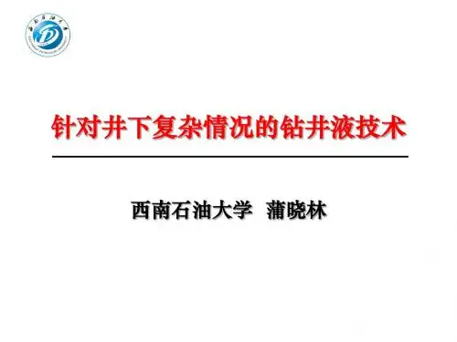 针对复杂情况的钻井液技术2