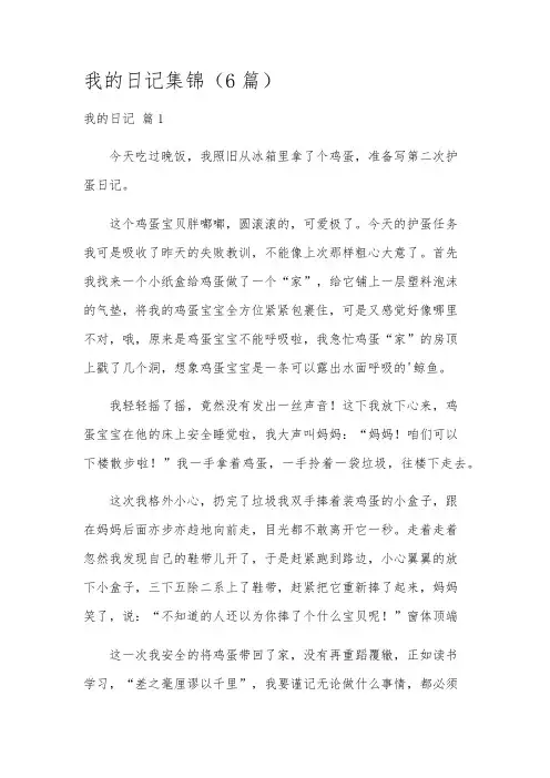 我的日记集锦(6篇)