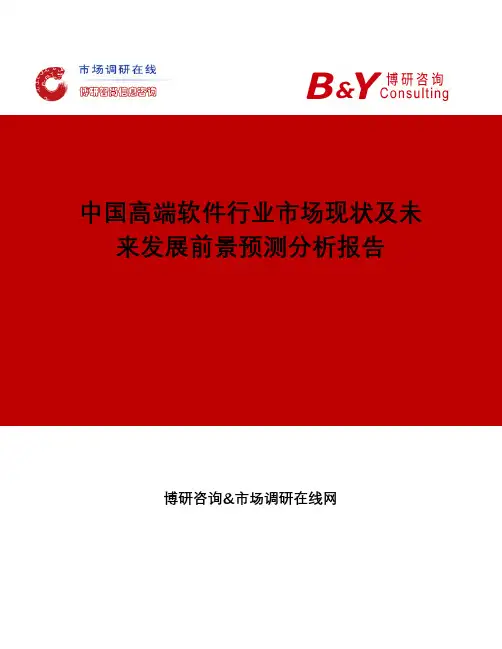中国高端软件行业市场现状及未来发展前景预测分析报告